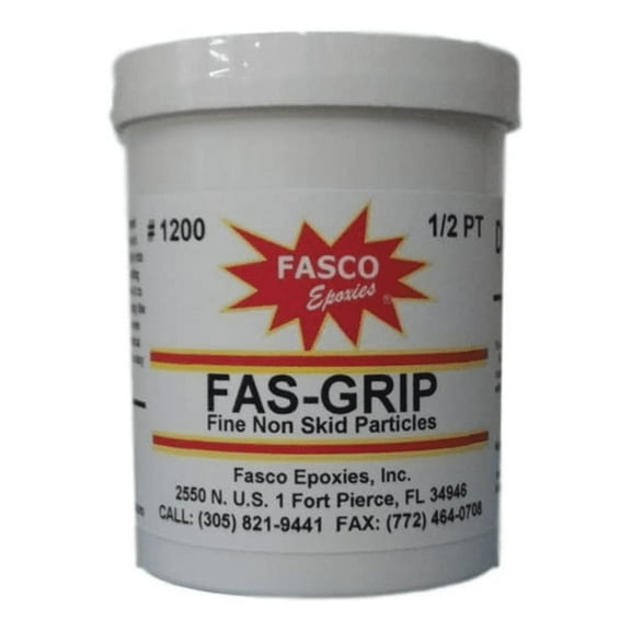 Fasco Epoxies FAS-Grip Anti-Slip Paint Additive for Floor Coatings FINE Non-Skid Particles - Half Pint for 1 Gallon