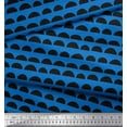 thumbnail image 2 of Soimoi Blue Cotton Poplin Fabric Semi Circle Geometric Decor Fabric Printed Yard 42 Inch Wide, 2 of 3