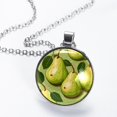 thumbnail image 2 of Pear Elegant Glass Circular Pendant Necklace - Women's Jewelry, 2 of 5