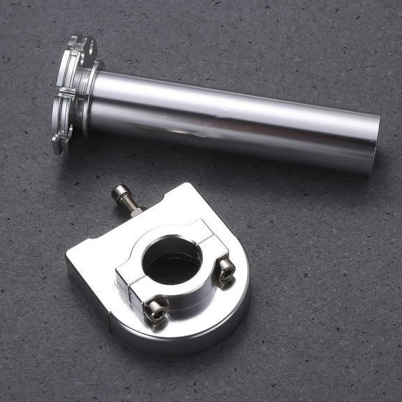 SOPOTUTU Motorcycle Handlebar Grip Throttle Handle 1Pack Silver Aluminum