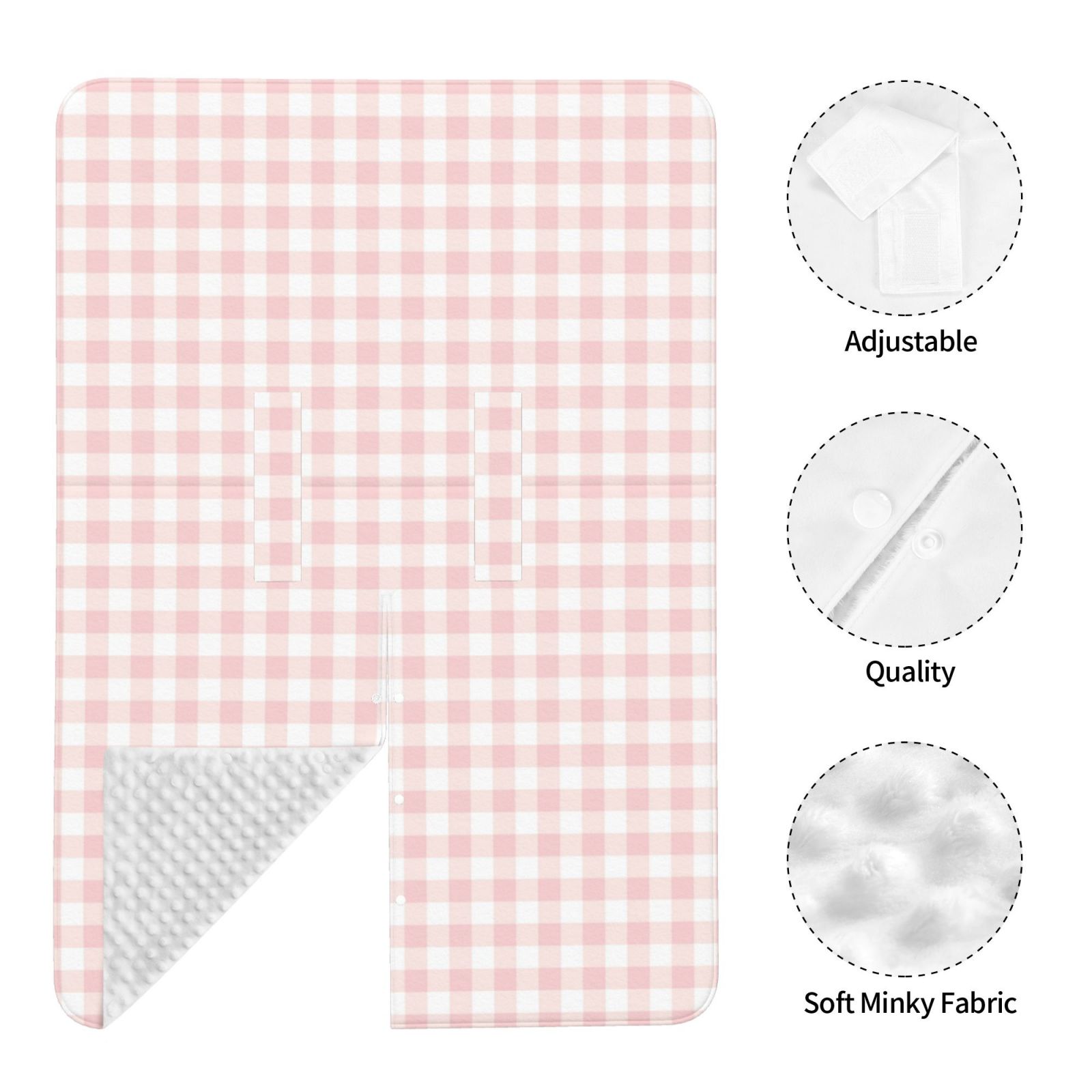 Car Seat Cover Baby - Pink Checkboard Breathable Infant Car Seat Cover for Baby Carseat, Lightweight Comfort Baby Essentials Must Haves Newborn Stuff for Girl Boy