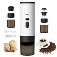 thumbnail image 1 of 3-in-1 Portable Electric Coffee Maker, 72W Capsule Coffee Grinder, Travel Coffee Maker with 90ml Water Tank, White, 1 of 5