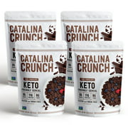 Catalina Crunch Dark Chocolate Keto Cereal (4 Pack) 9oz bags | Low Carb, Zero Sugar, Gluten & Grain Free, Fiber | Keto Snacks, Vegan Snacks, Protein Snacks | Keto Friendly Foods