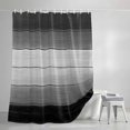 thumbnail image 3 of Shower Curtains for Bathroom, Black Gray Waterproof Fabric Shower Curtain, Farmhouse Vintage Gradient Wooden Plank Decorative Bathroom Curtain for Bathtub, 36"x72", No Hooks Included, 3 of 9