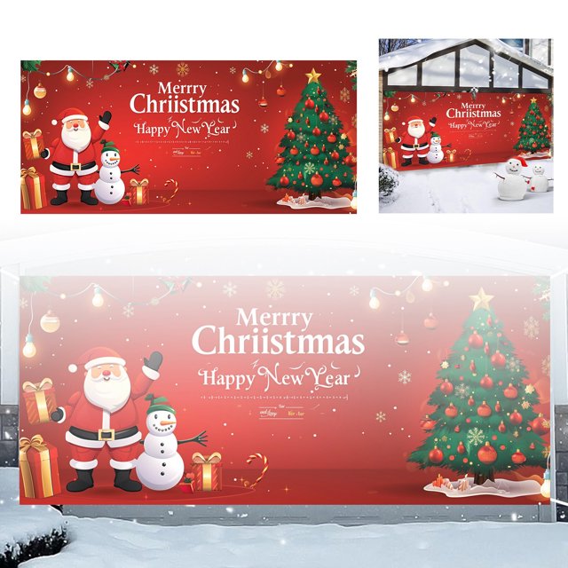 ¡Disfruta Del Espíritu Navideño Con Nuestra Pancarta Para Garaje, La Decoración Festiva Definitiva Para Tu Garaje!
