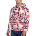 thumbnail image 3 of Lsque Japanese Cherry Blossoms Pattern Casual Men's Hoodie,Hooded Sweatshirt with Kangaroo Pocket,Pullover Hoodie-3X-Large, 3 of 7