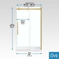 thumbnail image 2 of OVE Decors Bel Soft Close Gold 48" Frameless Sliding Soft Close Shower Door, 2 of 17