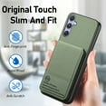 thumbnail image 3 of Allytechgroup Wallet Case for Samsung Galaxy A56 5G with Credit Card Slot, RFID Blocking PU Leather Magnetic Closure Shockproof Protective Back Cover Bumper for Samsung Galaxy A56 5G, Green, 3 of 11