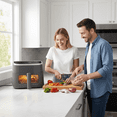 thumbnail image 5 of Haysky 4 QT Air fryer with Digital Touchscreen, Compact Rapid Air Cooker with View Window & 8 Presets & Timer, Nonstick Dishwasher-Safe Parts, Gray, 5 of 10