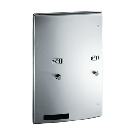 ASI 204684-50 - Roval™ - Sanitary Napkin and Tampon Dispenser - 50¢ Operation - Recessed