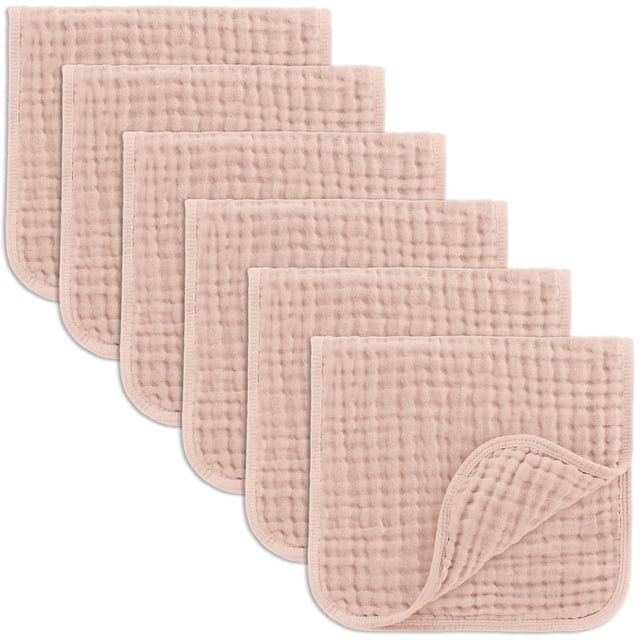 Muselina Burp Cloths Comfy Cubs, 6 capas, 100% algodón, paquete de 6