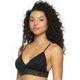 thumbnail image 2 of Felina | Super Stretchy Lace Triangle Bralette (Black, Medium), 2 of 3