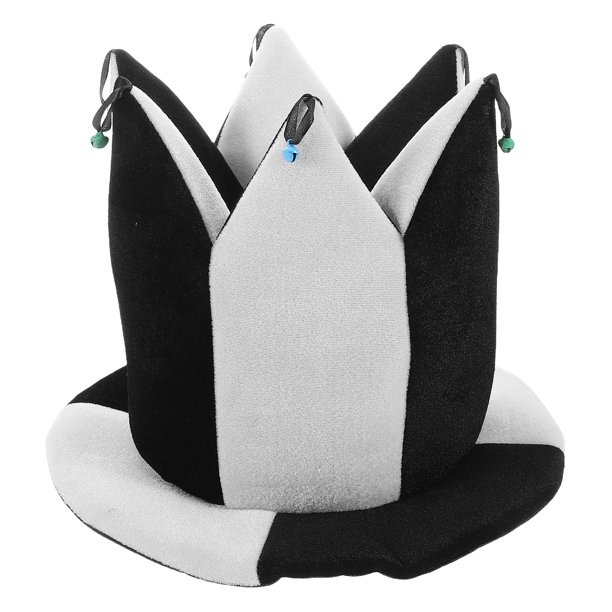 Sombrero de payaso de la corte para disfraz de Halloween, divertido accesorio de disfraz de payaso para mujeres y hombres, accesorio de cosplay para Halloween, cumpleaños y mascarada
