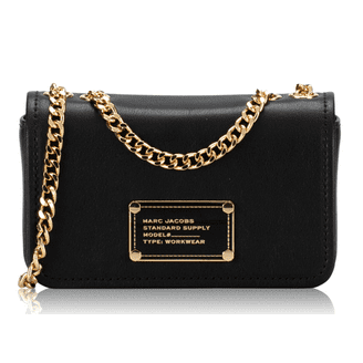 Marc Jacobs H107L01FA21 Mini Leather Crossbody Bag IN BLACK