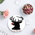 thumbnail image 4 of FMSHPON Merry Christmas Elk Set of 8 Round Coaster for Drinks, Absorbent Ceramic Stone Coasters Cup Mat with Cork Base for Home Kitchen Room Coffee Table Bar Decor, 4 of 5