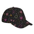 thumbnail image 6 of Picia Heart and Stars pattern Trucker Low Profile Hat Men Women Baseball Cap Dad Hat Adjustable Unconstructed Plain Cap, 6 of 9