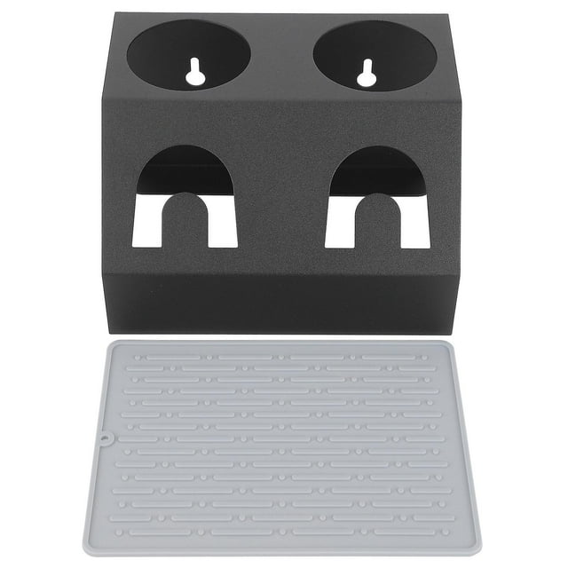 Dual Holes Draining Rack Soda Bottles Drainer Holder with Pad for Sodastream Accessory