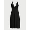 thumbnail image 3 of Sofia Intimates Women's and Plus Modal Midi Sleep Gown, Sizes XS-3X, 3 of 5