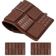 thumbnail image 4 of NUAHRHY 3Pcs Chocolate Bar Molds 12 Cavity Break Apart Chocolate Molds Food Grade Silicone Chocolate Mold Non Stick Candy Bar Molds Temperature Resistant Chocolate Making Molds for DIY Baking Cooking, 4 of 6