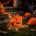 thumbnail image 4 of Black LED Halloween Candy Bag, Light Up Reusable Tote Bucket, Large Capacity Trick Or Treat Bag, Polyester Party Favor Bag For Kids Halloween Decor, 4 of 6