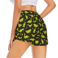 thumbnail image 3 of Disketp Cute Dinosaurs (2) Print Women's Shorts Workout Shorts for Athletic Gym Running Shorts with Phone Pockets Small, 3 of 8