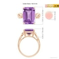 thumbnail image 4 of ANGARA Natural Twist Shank Emerald Cut 6.5 ct Amethyst Statement Ring in 14K Rose Gold for Women (Size-14x10mm) | February Birthstone, Anniversary, Jewelry Gift for Women | Natural Amethyst Ring, 4 of 9