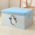 thumbnail image 1 of Bacs de Rangement en Tissu avec Couvercles et Couvercle Rabattable Boîte de Rangement pour Jouets Vêtements et Livres, 1 of 2