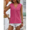 thumbnail image 5 of Anbech Women's V Neck Lace Trim Tank Tops Sleeveless Eyelet Blouse Tunics Vest Dressy, 5 of 6
