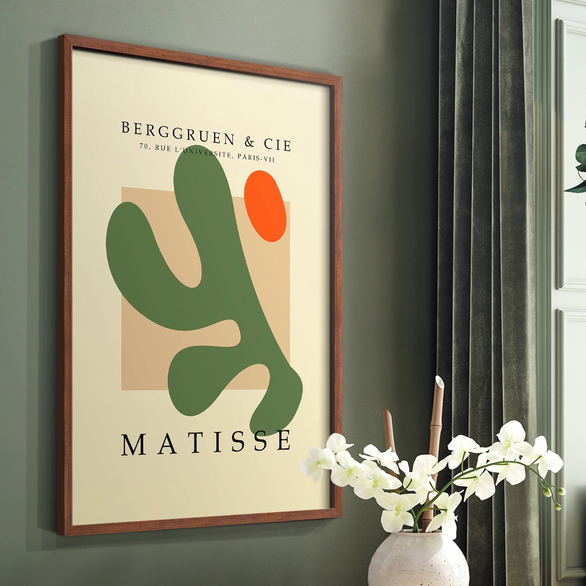 Matisse CCCXLI in Brown Solid Wood 16 x 20 Framed Print