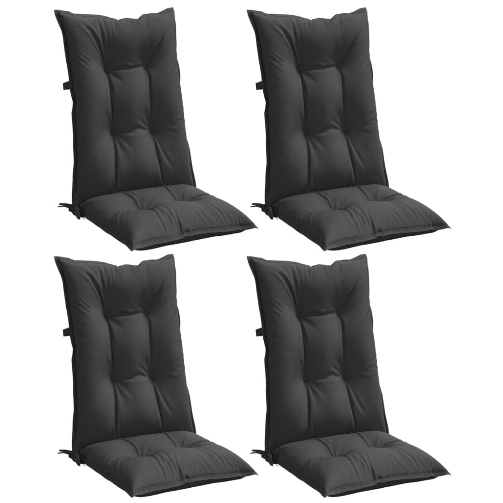 vidaXL Highback Chair Cushions Outdoor Seat Pad Garden Patio Furniture Fabric