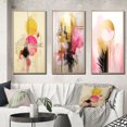 thumbnail image 1 of Designart "Vintage Pink Gold Circle Pastel Grace IV" Modern Geometric Framed Wall Art Set Of 3 - Gold Abstract Frame Gallery Set For Office Decor, 1 of 6