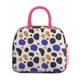 thumbnail image 2 of Insulated Lunch Bag for Women, Floral Print Oxford Fabric Lunch Box, Leakproof Thermal Cooler Tote for Work, School & Picnic, Leopard Animal Print, 2 of 5