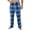 Dark Blue- Plaid, variant on Vulcanodon Mens Flannel Pajama Pants, Soft Plaid Sleep Fleece Lounge Bottoms with Pockets(Dark Blue- Plaid, XL)