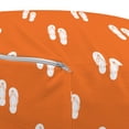 thumbnail image 3 of Flip Flop Pouf Cover with Zipper, Repeating Pattern Pair of Beach Thong on Fiery Orange Plain Background, Soft Decorative Fabric Unstuffed Case, 30" W X 17.3" L, Orange and White, by Ambesonne, 3 of 5
