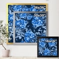 thumbnail image 4 of Designart 'Abstract Blue Wildflowers' Modern Framed Art Print, 4 of 4