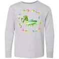 thumbnail image 3 of Inktastic Praying Mantis with Flowers and Leaves Long Sleeve Youth T-Shirt, 3 of 5