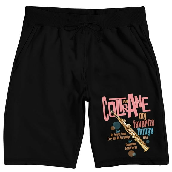 John Coltrane My Favorite Things Men's Black Lounge Shorts -Medium