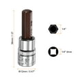 thumbnail image 2 of Uxcell 4pcs 1/4" Hex Bit Socket 1/4" Square Drive SAE Extension Impact Bit Power Nut Driver Set S2 & CR-V Steel Socket Ratchet Wrench Bits, 2 of 7