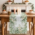 thumbnail image 2 of Table Runner 72 Inches Long for Kitchen Dining, Spring Eucalyptus Leaves Dresser Scarf Farmhouse, Dining Table Decorations for Wedding/Parties, Green Summer Botanical 16 x 72 In, 2 of 8