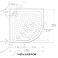 thumbnail image 4 of Base de Ducha Blanca Para Baño Medidas 90cm Cuadrada con Antiderrapante - Sensity, 4 of 5