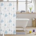 thumbnail image 3 of Manfei Kawaii Blue Clouds Shower Curtain 72Wx72L,Cute Stars Moons Heart Bathroom Curtain, 3 of 5
