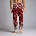 thumbnail image 5 of Domuza Men's Christmas Pajamas Pants Soft Comfortable Elastic Drawstring Jogger Pj Pants Casual Lightweight Loose Fit Lounge Sleepwear with Pockets Wine 3XL, 5 of 7