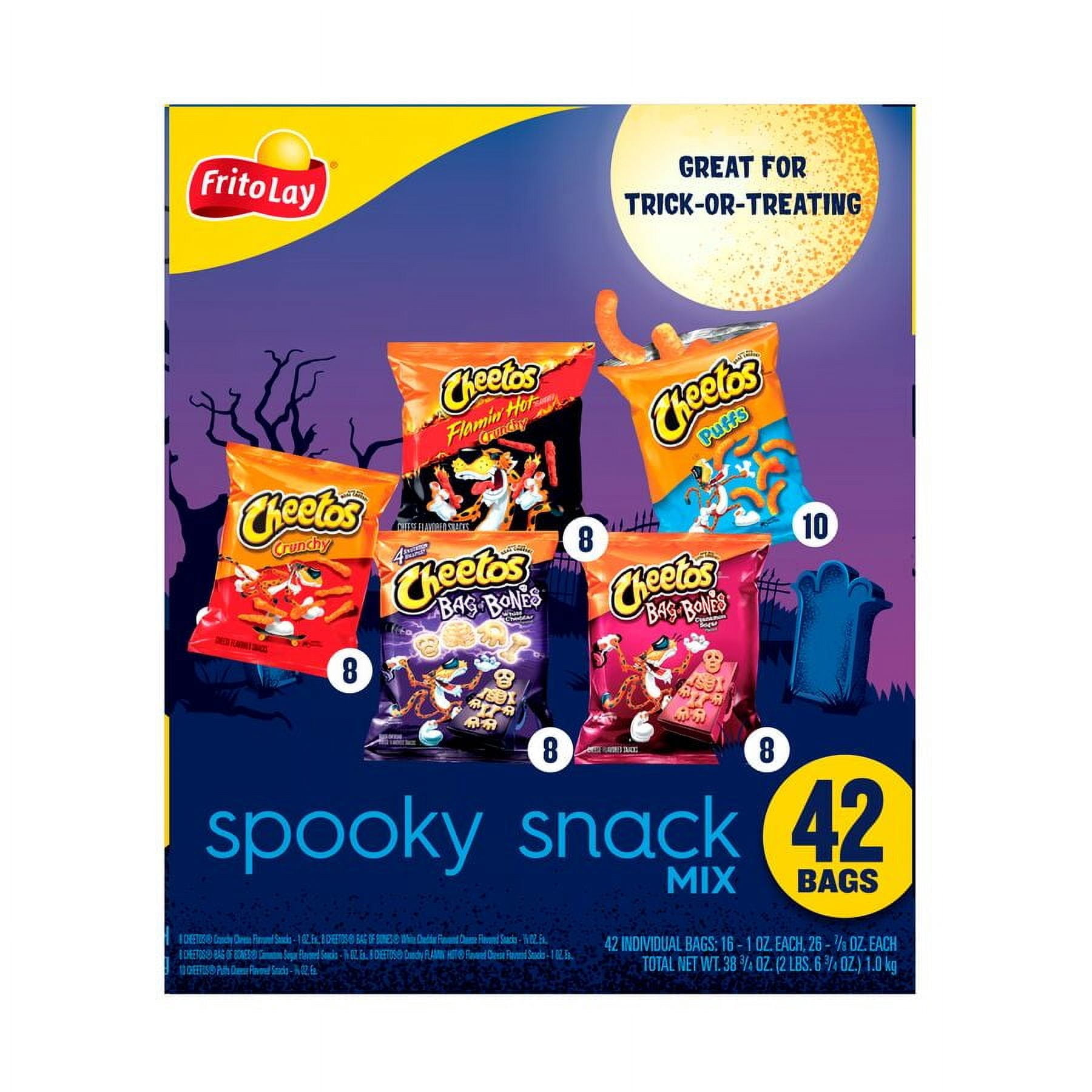 Frito Lay Spooky Mix Chips Variety Pack, Mega Size, 38.75 oz, 42 Count