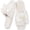Cream White, variant on Women's Open Toe Plush Slippers Cozy Bow Slip-on House Shoes with Non-Slip Rubber Sole Classic Leopard,7-8 US