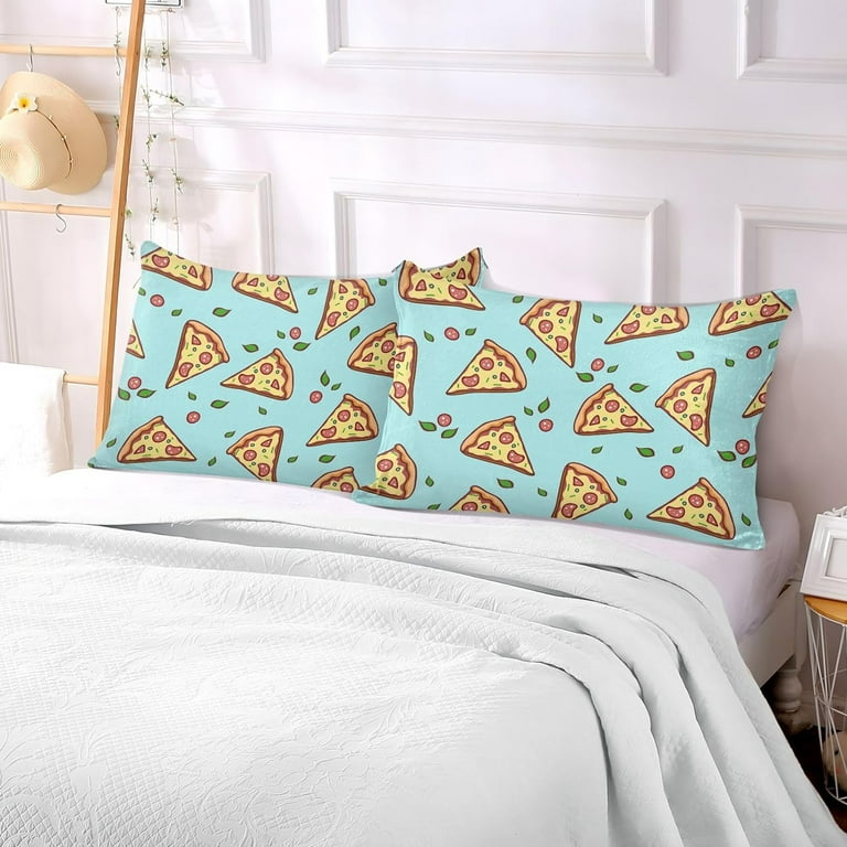 Hand Draw Pizza Plush Pillowcase, Luxury Soft King Pillow Case for - Main Image