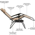 thumbnail image 4 of FDW Zero Gravity Lawn Lounge Chairs Set of 2 with Pillow and Cup Holder,Tan, 4 of 7