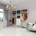 thumbnail image 2 of ModMakers Modular Wood Closet System with Shelves & 4 Drawers, Hanging Rods for Walk-in/Reach-in Wardrobe Closet Organizer System, White, 2 of 11