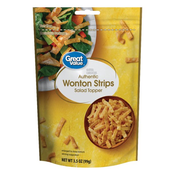 Great Value Authentic Wonton Strips 3 5 Oz Walmart Com