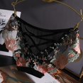 thumbnail image 2 of Alkepwun Sexy Underwear for Women High Waisted Lace Panties Mesh Embroidery Rose Full Coverage Underpants Breathable Criss Cross Briefs Cheekster Panties on Clearance, 2 of 3