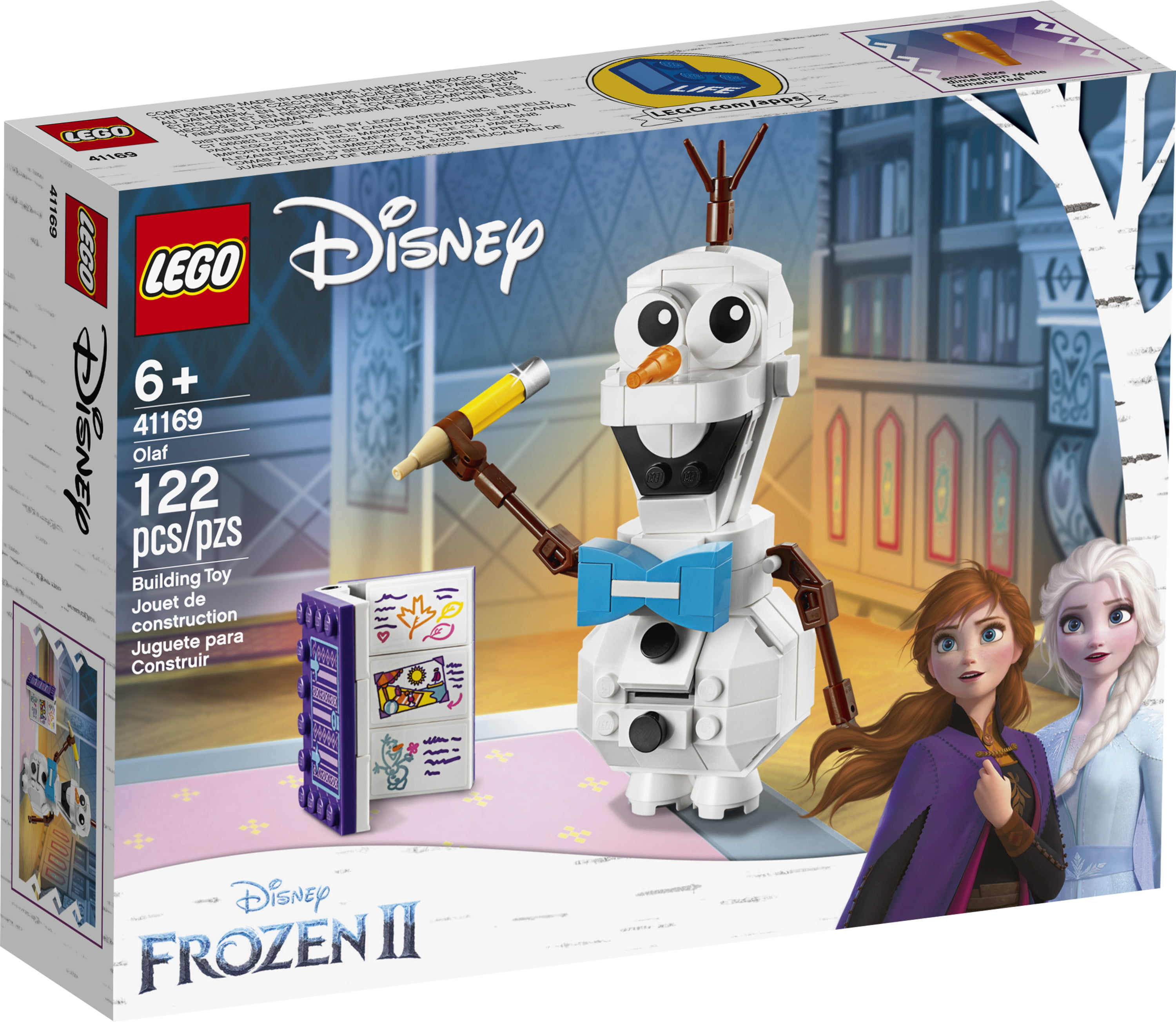 Depression matematiker Udover LEGO Disney Frozen II Olaf the Snowman 41169 Building Toy for Frozen Fans  (122 pieces) - Walmart.com